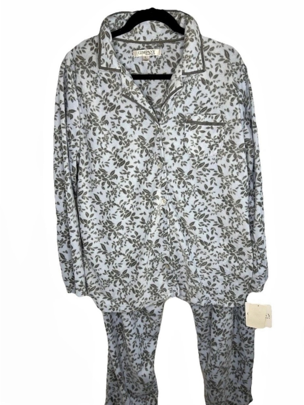 Company Ellen Tracy Ellen Tracy 2 Pc Gmt Floral Pajama Set in Blue & Gray Size